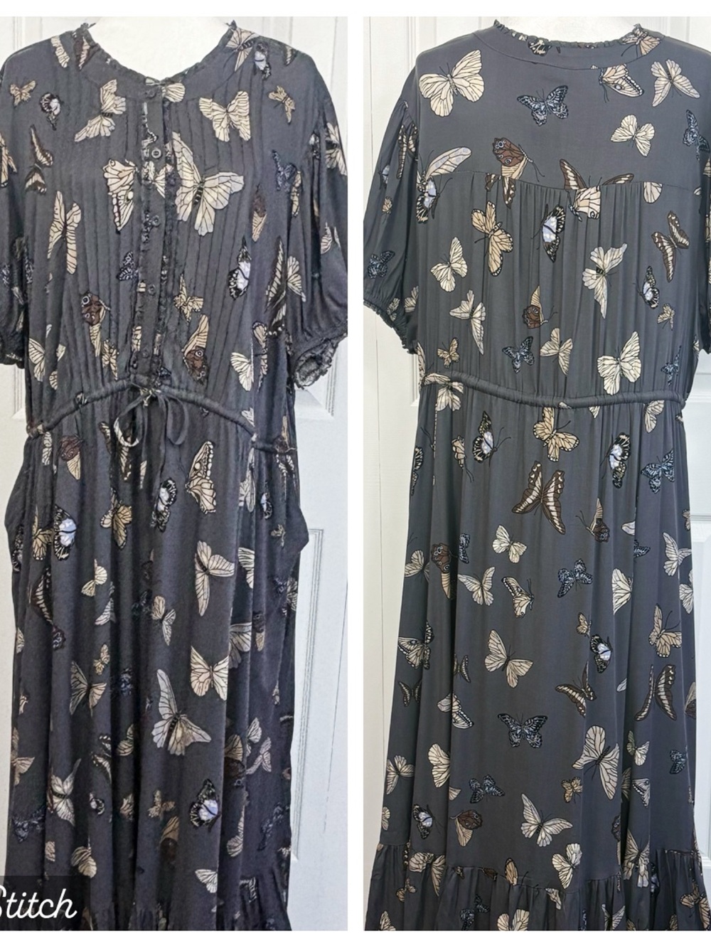 NWT Torrid Papillon Butterfly Print Challis Pintuck Tiered Maxi Dress 4X